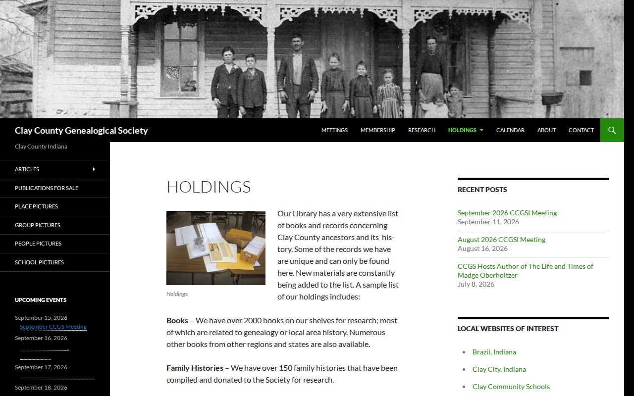 Clay County property history and former-owner resources at the Genealogical Society